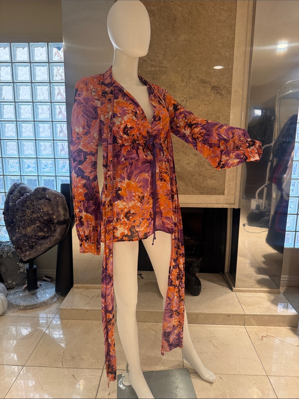 Just Cavalli Vintage Scarf Silk Blouse